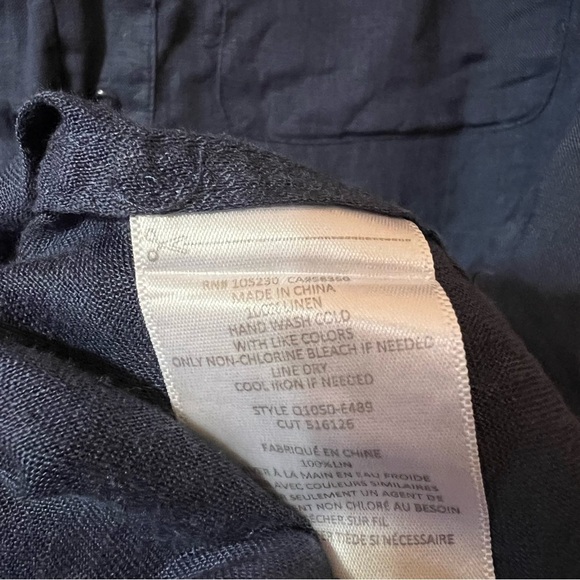 Equipment | Knox Corset Front Linen Shirtdress Popover Mini Dress Blue Size M - Picture 13 of 13